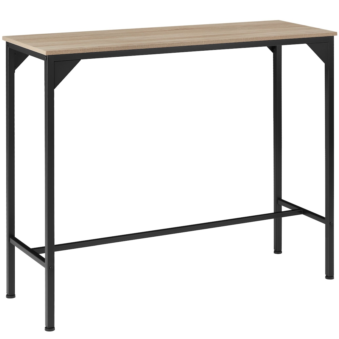 tectake Table de bar industrielle Kerry 120x40x100,5cm - Bois clair industriel, Chêne Sonoma -404339
