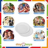 thumbnail of DayBays 100 Stk. Pappteller rund Ø28 cm 2 cm tief weiß ohne Beschichtung