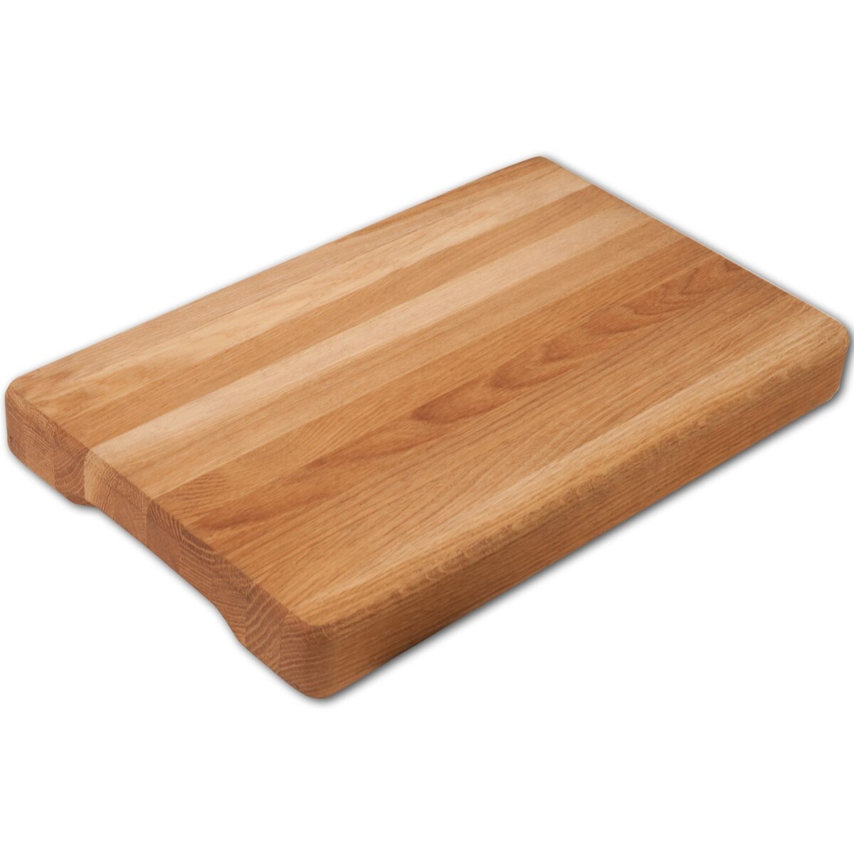 Gravidus Schneidebrett Hackblock Holzbrett Holz Brett mit Griffmulde Massivholz Eiche
