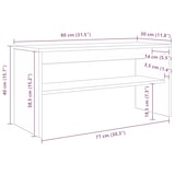 thumbnail of Helloshop26 - Modernes rechteckiges TV-Möbel für das Wohnzimmer 80 x 30 x 40 cm mit praktischem Ablagefach aus grauem Holzwerkstoff 02_0058374
