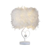 thumbnail of Home Nature Wohnkonzept Feder Tischlampe Hotel LED Nachttischleuchte Herz Design Schlafzimmer romantische Beleuchtung