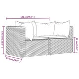 thumbnail of vidaXL Garten-Ecksofas mit Kissen 2 Stk. Braun Poly Rattan