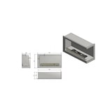 thumbnail of INSIDE 800 VERS 1 – Eingebauter Biokamin, Eckbiokamin, rechte Öffnung – 80 cm – Linearbrenner 50 cm / Fassungsvermögen 1 l