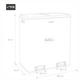 thumbnail of Les Collectors N°908 Mülleimer, Mülleimer, 2 Körbe, 30 l, Schwarz (30 l, Dunkelblau)…