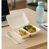 thumbnail of MONOUSO - Suikerriet Gescharnierd Burger Container 25,1x16,2x6,5cm (50 Stuks)