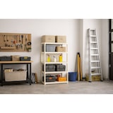 thumbnail of 5-laags opbergplank 80x40x176 cm - Beige plank Bestand tegen polypropyleen Belasting 150 kg Anti-vocht Art Plast