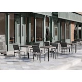 thumbnail of METRO PROFESSIONAL Mesa Gastro Balsario, aluminio/ratán PE, 80 x 80 cm, cuadrada, gris piedra