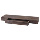 thumbnail of Wandregal HWC-H37, Schweberegal Wandboard Hängeregal Regal, Schublade Massiv-Holz 8x80x25cm ~ braun, shabby