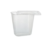 thumbnail of Starpak 100 Verpackungsbecher, PP eckig 500 ml 10,1 cm x 8,1 cm x 10,8 cm transparent