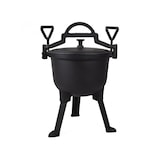 thumbnail of Calderone in ghisa Pentola per fuoco con coperchio, Forno olandese, Giardino, Barbecue  8L