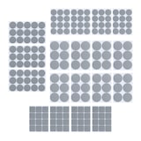 thumbnail of Relaxdays Antirutsch Pads für Möbel, 189er Pack, selbstklebende Rutschstopper, 4 Größen, EVA Möbelstopper, dunkelgrau