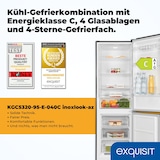 thumbnail of Exquisit Kühl-Gefrierkombination KGC5320-95-E-040C inoxlook-az | Nutzinhalt: 315 L | 4*-Gefrieren | Alarm-Funktion | 4 Glasablagen | Standgerät