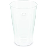 thumbnail of 50 Stück Mehrweg-Trinkbecher, Partybecher, Pfandbecher, unzerbrechlich, transparent, PP-Messlinie, 0,40 l, Durchmesser 8,6 cm
