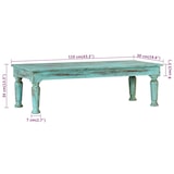 thumbnail of Table basse 110x50x34 cm Bois de récupération massif Modèle Horizon