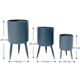 thumbnail of DanDiBo Blumentopf mit Füßen Pflanztopf Blumenkübel mit Beinen Metall Grau 3er Set 96260 Modern Pflanzenständer