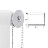 thumbnail of Rocada cortina enrollable 200cm largo x 140cm alto  - cortina color blanco con mecánico blanco