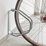 thumbnail of Relaxdays Fahrradständer, 4er Set, Wandmontage, stabiler Stahl, Fahrradwandhalter, 180° schwenkbar, Einzelparker, silber