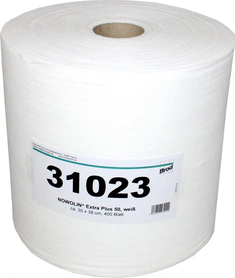 NOWOLIN® Extra Plus 50, Universaltücher mit Textilcharakter, feine Lochstruktur, weiß, 60 % Viskose, 40 % Polyester, ca. 30x38 cm, 400 Blatt