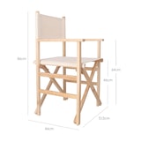 thumbnail of WellHome - Director-Sessel Sunset, lackiert mit rohem Canvas 51x46x86 cm