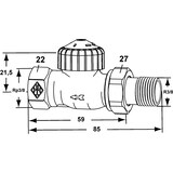 thumbnail of IMI Heimeier Thermostatventil-UT V-exakt II umgekehrter Flussrichtung DG 3/8 DN 10