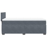 thumbnail of vidaXL Boxspringbett mit Matratze Dunkelgrau 90x200 cm Samt