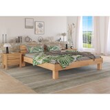 thumbnail of Geöltes Massivholzbett 200x200 Buche Großfamilienbett Doppelbett Zubehör wählbar 60.86-20 Federleisten