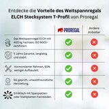 thumbnail of PROREGAL Weitspannregal ELCH Stecksystem T-Profil | Grundregal | HxBxT 200x201x50cm | 4 Ebenen | Spanplatten-Fachboden | Fachlast 400kg | Enzianblau