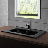 thumbnail of ML-Design Einbau-/Aufsatzwaschbecken Keramik Schwarz matt 61×46×16,5 cm, mit Überlauf, inkl. Ablaufgarnitur – für Bad/Gäste-WC