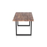 thumbnail of SalesFever Esstisch aus Akazie, 180 x 90 cm, Tischplatte 35 mm Akazie natur, Gestell U-Form Metall schwarz, B 180 x T 90 x H 75 cm, natur–schwarz