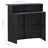 thumbnail of 3-tlg. Gartenbar-Set mit Kissen Schwarz