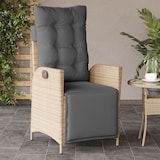 thumbnail of vidaXL Tuinstoelen 2 st verstelbaar voetensteun poly rattan beige mix