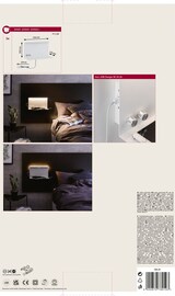 thumbnail of Paulmann LED Wandleuchte Jarina    3000K 370lm / 160lm 230V 4,5W / 1,6W dimmbar Weiß 78919