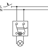 thumbnail of OCEAN Wippschalter, Kontrollschalter, grau/blau-grün, matt, Aufputz, IP44, 2p, 1f