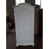 thumbnail of shopinnovativo -Armadio appendiabiti con bastone 1 anta 1 cassetto arte povera in legno massello e mdf con rifinitura in bianco 96x56x196 H