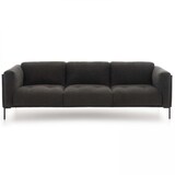 thumbnail of Großes 4-Sitzer Bi-Material-Sofa schwarz