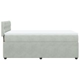 thumbnail of vidaXL Boxspringbett mit Matratze Hellgrau 90x190 cm Samt