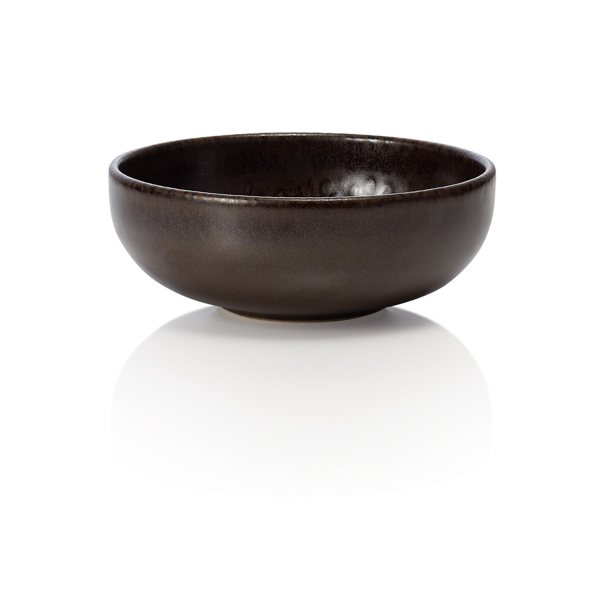 ROCKZZERO® - Schale, Ø 12 cm, Set á 6 Stück, metallic brown, Steinzeug