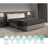 thumbnail of DoubleDry Hoeslaken Jersey 180 x 200 cm - 100% katoen - antraciet