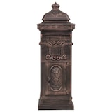 thumbnail of Säulenbriefkasten DESA Aluminium Vintage-Stil Rostfrei Bronze | Postkasten Nachrichtenkasten für Briefe und Zeitungen