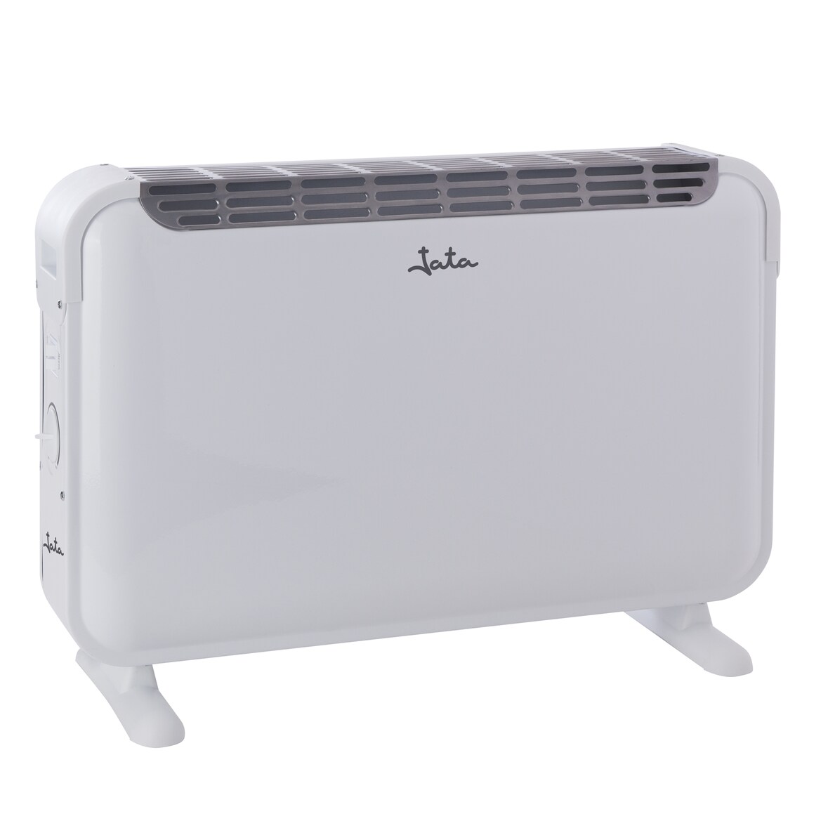 Radiador/Convector JATA C214 con 3 potencias de calor (750-1250-2000 W) y termostato regulable de temperatura. Silencioso. Con asas de transporte