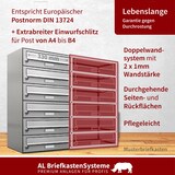 thumbnail of AL Briefkastensysteme 18 Fächer Premium Edelstahl Wand Briefkasten Anlage für Post A4, modern, robust und wetterfest, Artikelnummer: 132T18EA3
