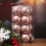 thumbnail of Christbaumkugeln Weihnachtskugeln bruchfest D: 4cm rosa 16er Set
