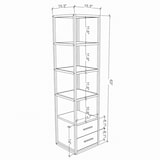 thumbnail of WellHome Loira Bücherregal, Spanplatte furniert mit Melamin