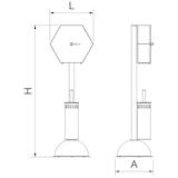thumbnail of Estación de higiene para wc con dispensador de papel y escobillero en acero inoxidable