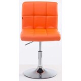 thumbnail of 2er Set Barhocker BANGKO - Kunstleder Orange 44x49x74 cm | Barstuhl Höhenverstellbar Mit Lehne Drehbar Tresenhocker Tresenstuhl Kneipenhocker