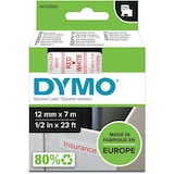 thumbnail of DYMO D1 - etiquetas estándar - rojo sobre blanco - 12mm x 7m