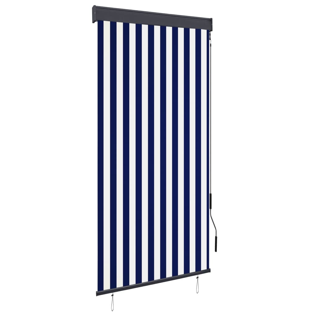 vidaXL Außenrollo 100 x 250 cm Blau und Weiß