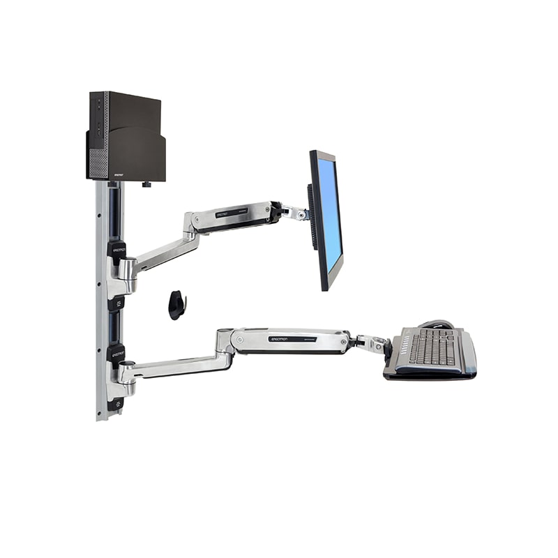 Ergotron LX Steh-Sitz Wandmontagesystem, schwarz (45-359-026)