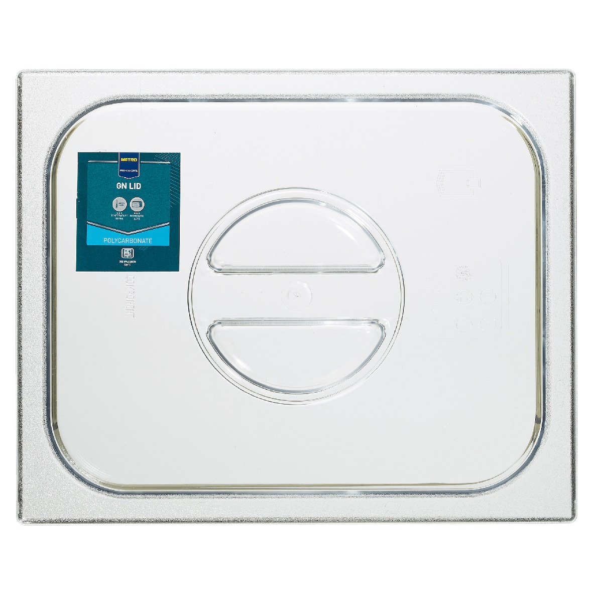 METRO Professional Tapa para cubeta GN 1/2, policarbonato, con asa
