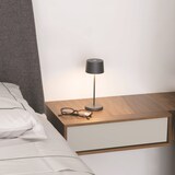 thumbnail of Zafferano Olivia Pro Micro Lampada a led da tavolo Grigio scuro ricaricabile e dimmerabile